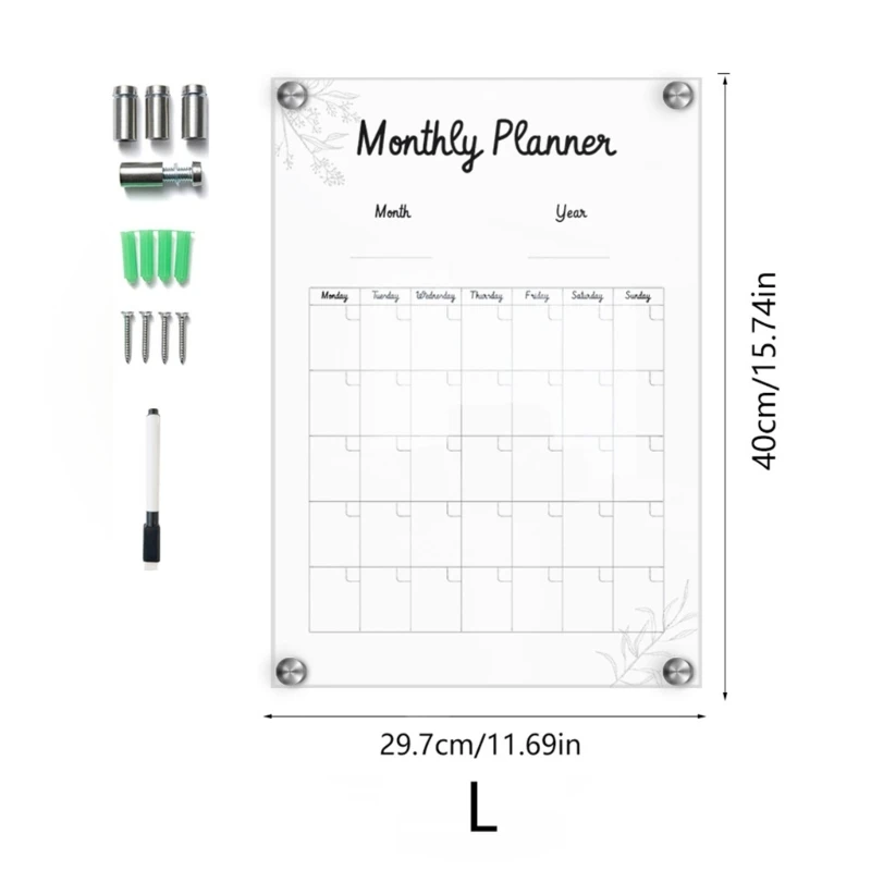 Tableau blanc en acrylique pour planificateur de repas, calendrier  hebdomadaire - AliExpress
