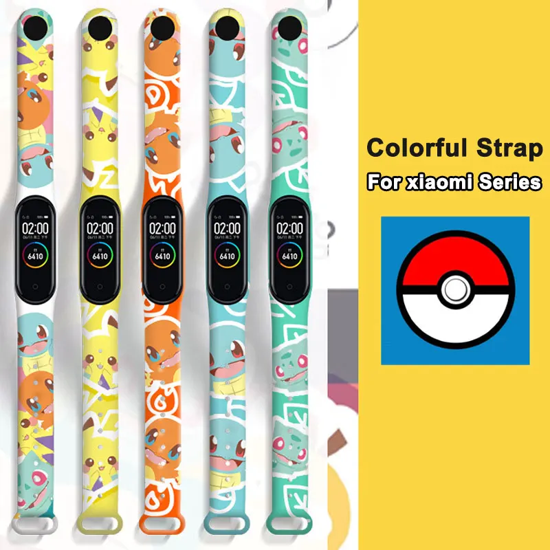 

Watch Band Strap For Xiaomi Band 8 Printed Silicone Wristband Bracelet For Mi7 Mi6 Mi5 Mi4 Smart Watches Mi8 Wrist Band Correa