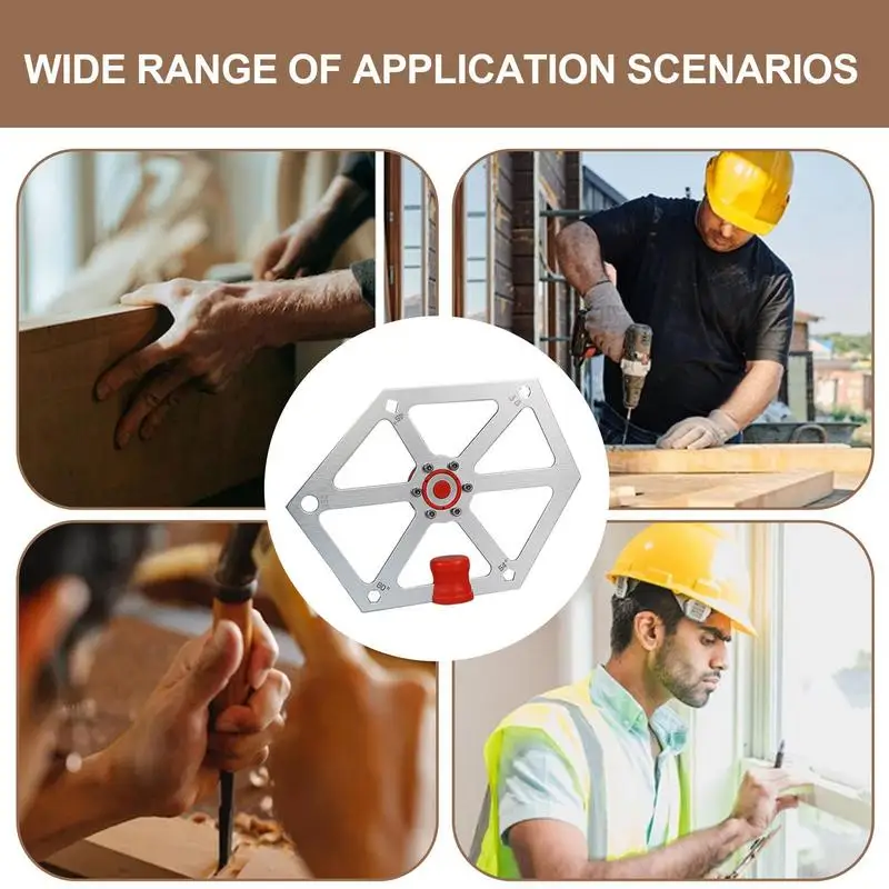 Miter Saw Protractor Aluminum Alloy Hexagon Adjustment Ruler High Accuracy Measuring Tool Angle Adjustment Tool Woodworking Tool