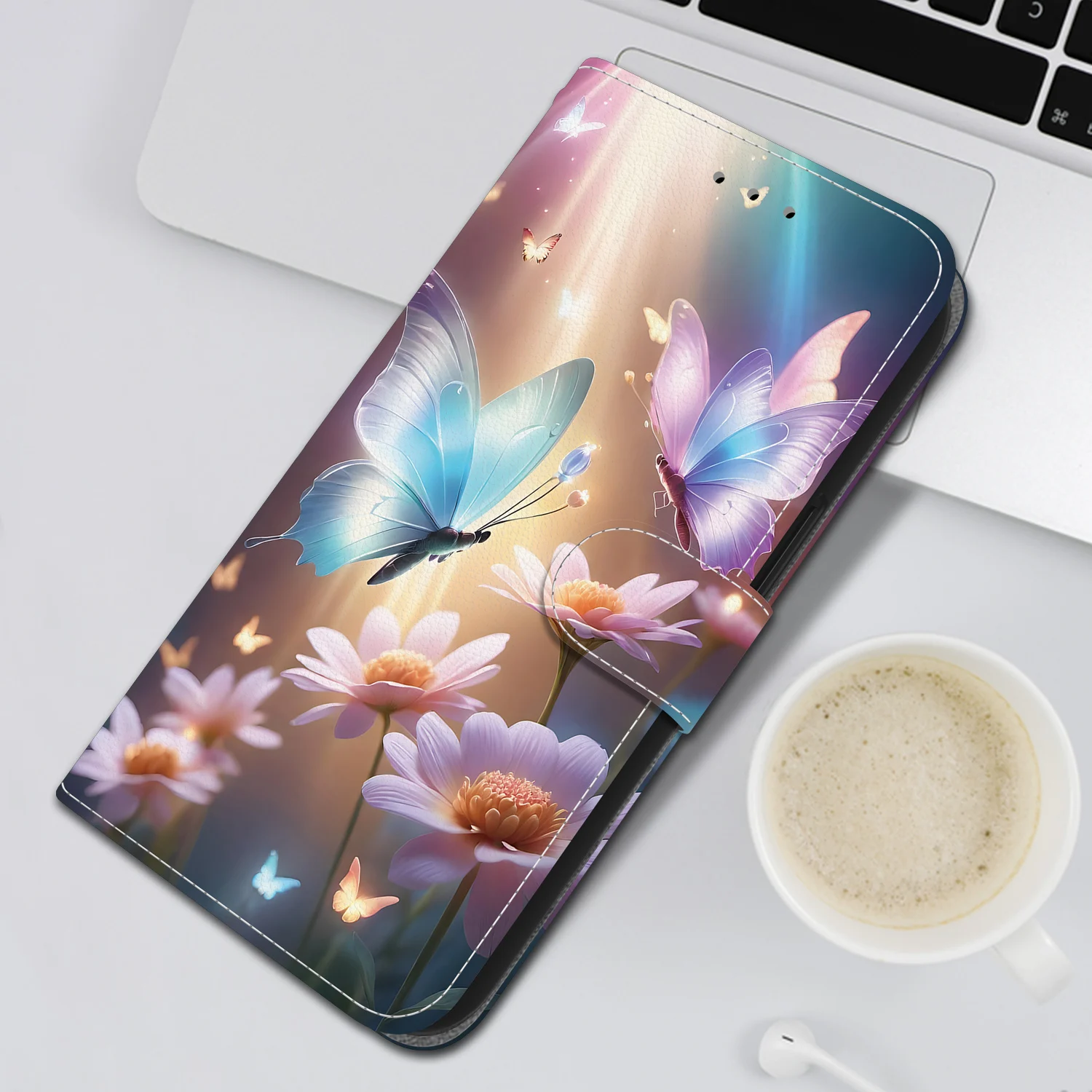 Elegant Leather Flip Back Cover - Beauty Phone Case Collection