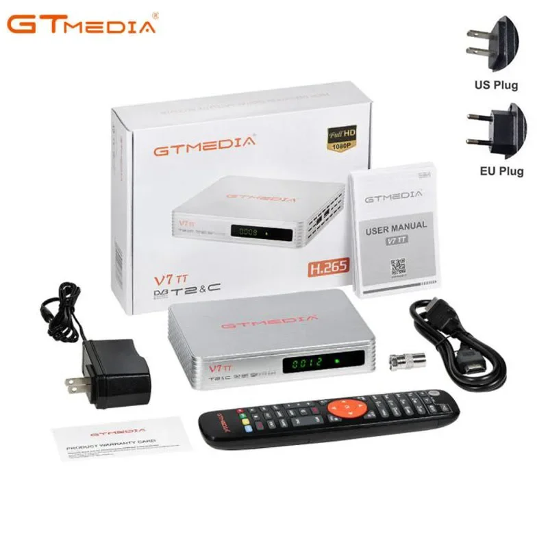 Original GTMEDIA V7TT Set Top Box Terrestrial TV Receiver DVB-T/T2/C Cable Decoder H.265 HEVC 10bit Tuner USB Wifi PK TT PRO TDT gtmedia v7 tt terrestrial receiver combo dvb t2 c tv 10bit tuner box digital h 265 support full hd 1080p no app