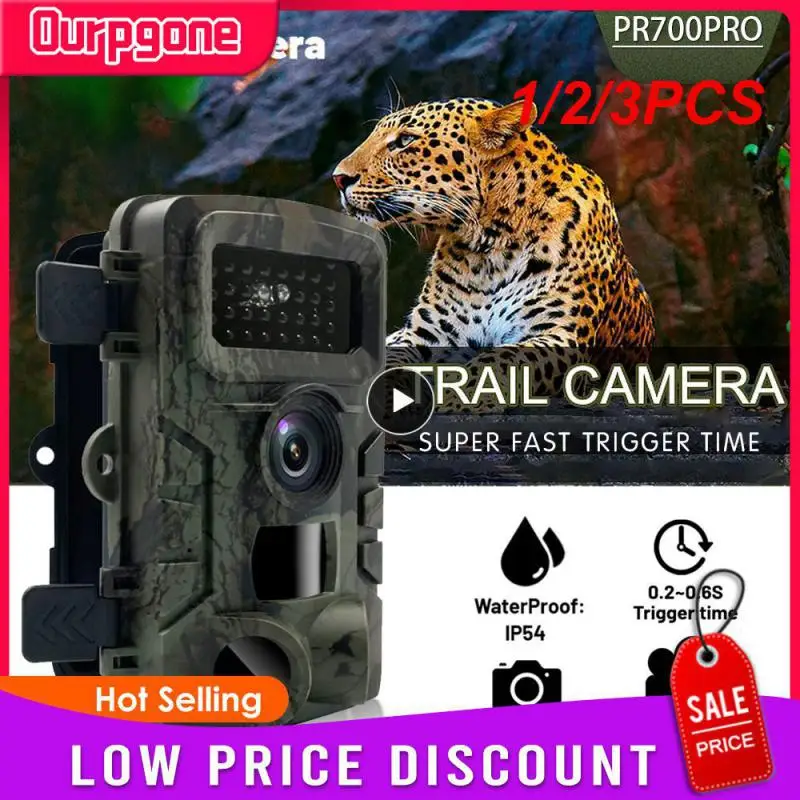 

1/2/3PCS Hunting Camera 4K 36MP 1080P Infrared Outdoor Trail Cam Night Motion Activated Hunt Trap Game IP66 Waterproof