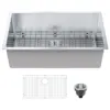 VEVOR Kitchen Sink 304 Stainless Steel Drop-In Sinks Undermount Single Bowl Basin Household Dishwasher Sinks for Kitchen 1
