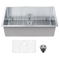 VEVOR Kitchen Sink 304 Stainless Steel Drop-In Sinks Undermount Single Bowl Basin Household Dishwasher Sinks for Kitchen 1