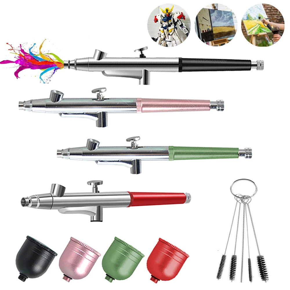 Airbrush Mini Spray Gun 0.3mm Nozzles For Painting Modeling Crafts Portable with Cleaning Kit