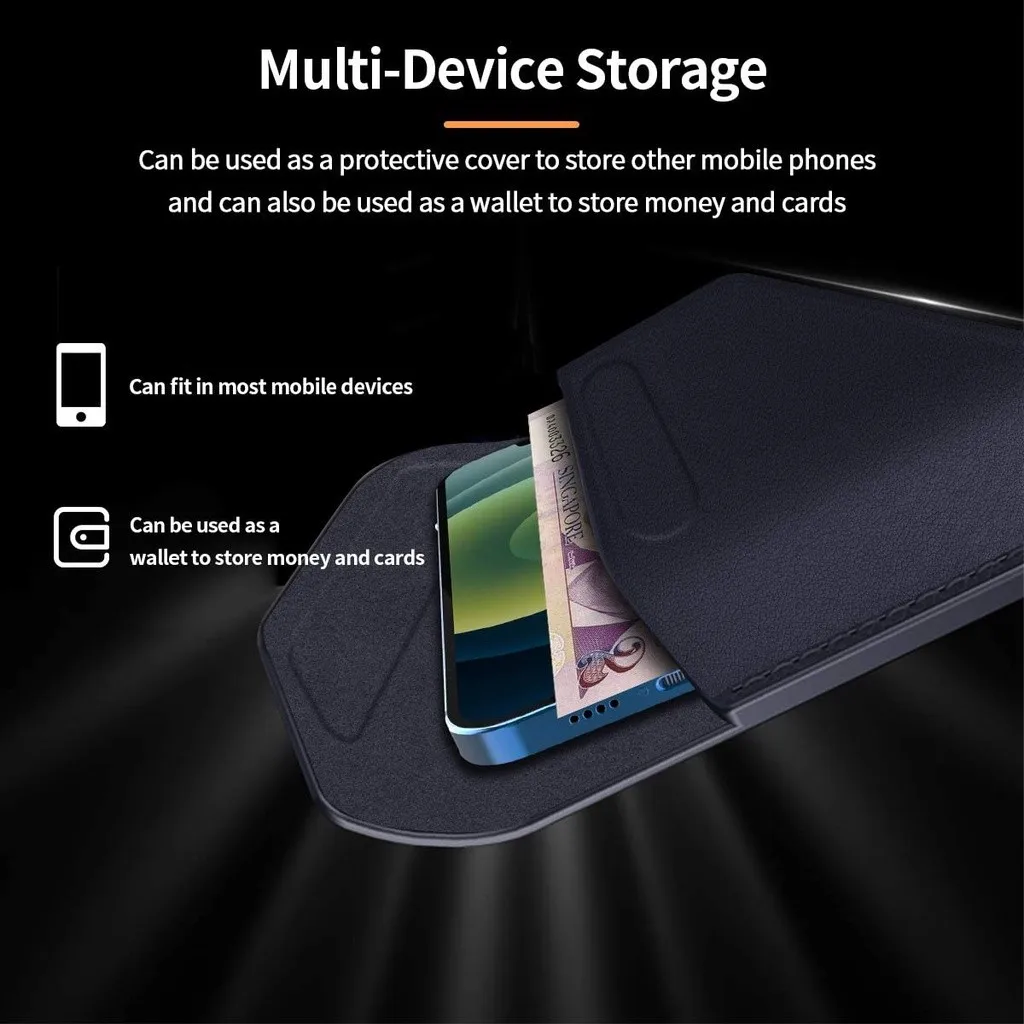 Genuine Leather Universal Magnetic Pouch Bag with Ultimate Design