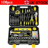 108PCS Tool Set Household Hardware Hand Tool Set Car Auto Repair Set Tool Box Key Wrench Set screwdriver