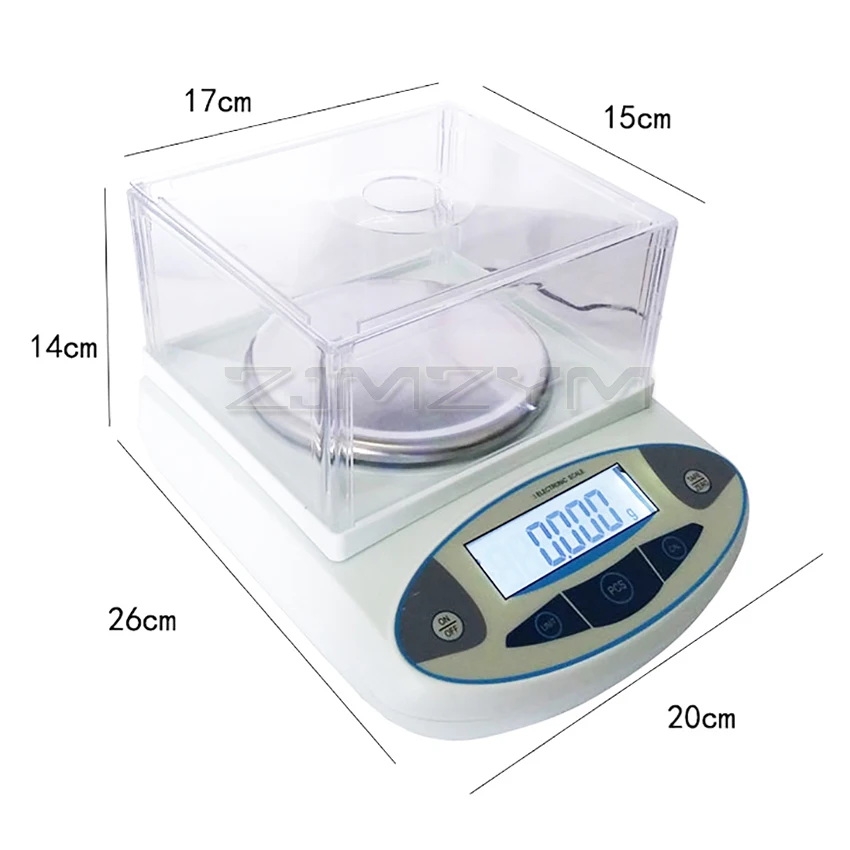 U.S. Solid Precision Lab Scale 5000g x 0.01g Analytical Balance USB RS232 Interface, 19 Measurement Units