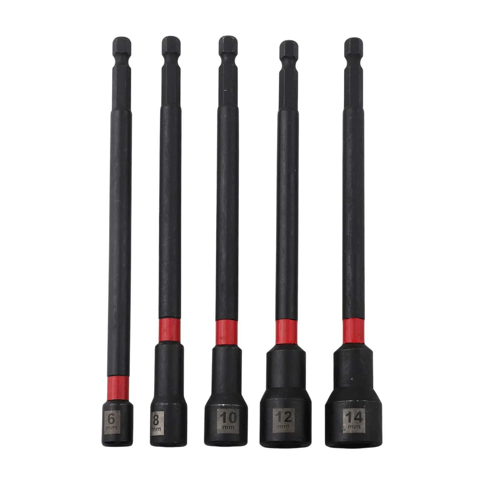1/5PCS 6 Inch Magnetic Long Nut Driver For Impact Drill Hex Socket Adapter 8-14mm Extended Socket Wrench Power Tool – Detail 11