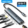 Vention USB C HUB Type C to HDMI 4K60Hz RJ45 PD 100W Adapter For Macbook iPad Pro Air M2 M1 Sumsang PC Accessories USB 3.0 HUB