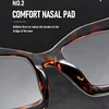Luxury Ladies Oversized Photochromic Reading Glasses Fashion Trend Anti Blue Light Far Sight Finished Color Changing Sunglasses 5