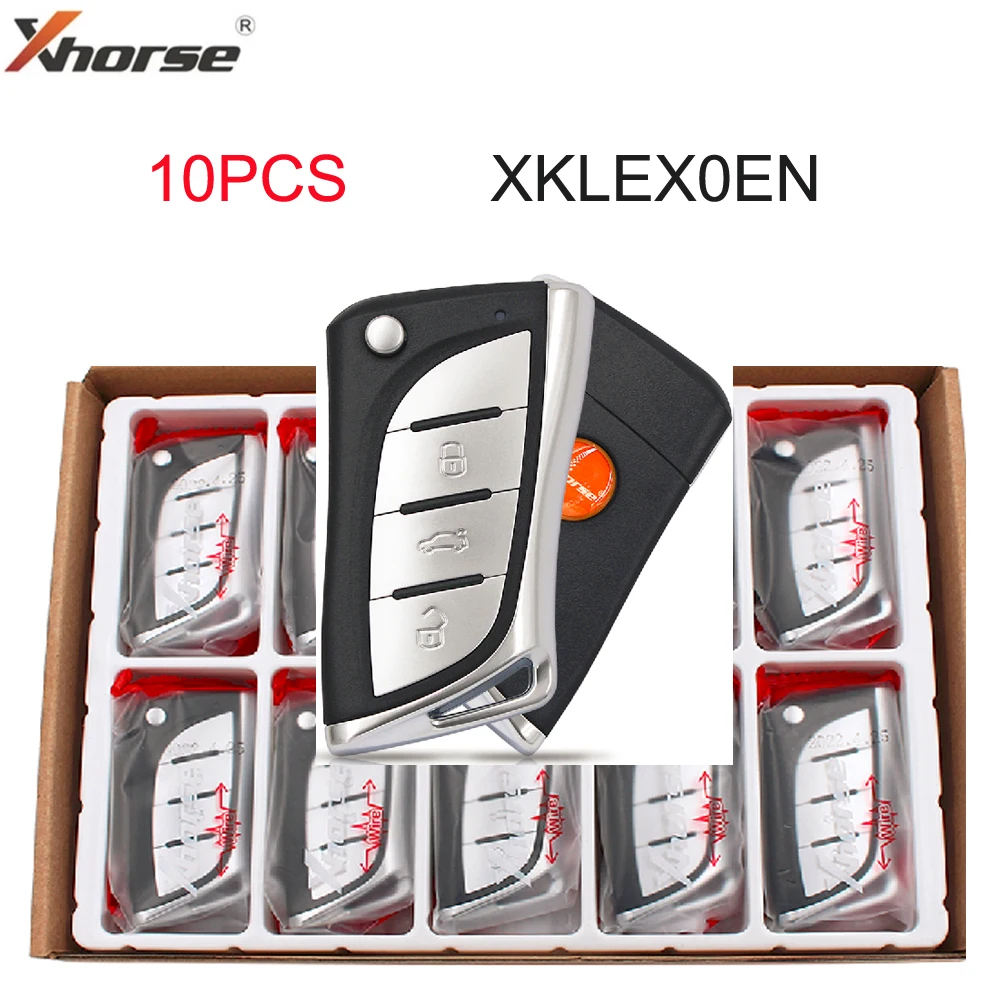 3 Buttons Flip Remote Xhorse VVDI Remote Wire Key For VVDI Key Tool 5/10/20 PCS/LOT