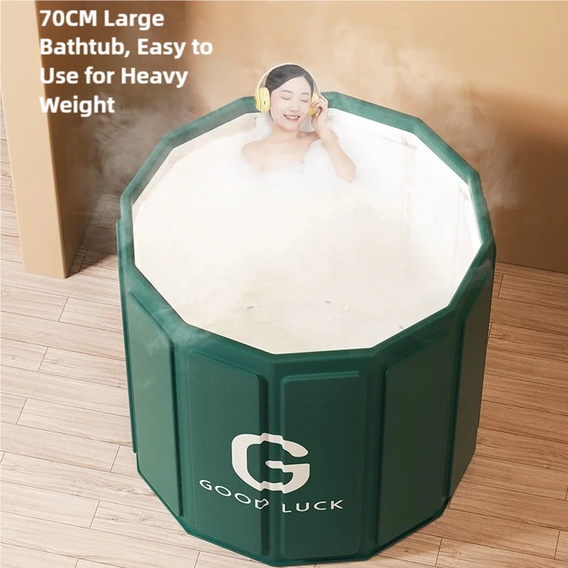 Bathing Tub for Adults Foldable Bath Tub for Home use Full Bbody Bath Tub Shower Basin Free Installation Ice bathtub