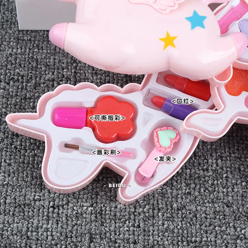 Kid Pink Unicorn Makeup Kit Box Washable Simulation Pretend Play Cosmetic Set Toys Non-Toxic Safe Bracelet Beauty Toy Gift Girl 16 Kid Pink Unicorn Makeup Kit Box Washable Simulation Pretend Play Cosmetic Set Toys Non-Toxic Safe Bracelet Beauty Toy Gift Girl