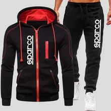 

Men Letter Printed Tracksuit Autumn Zipper Hoodie + Jogging Pants Sets Winter Windproof Male Clothing Causal Home Sportswear