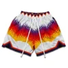 High Street Retro New Drawstring Basketball Shorts Men's Summer Outdoor Running Fitness But Knee Sports Quarter Pants 5