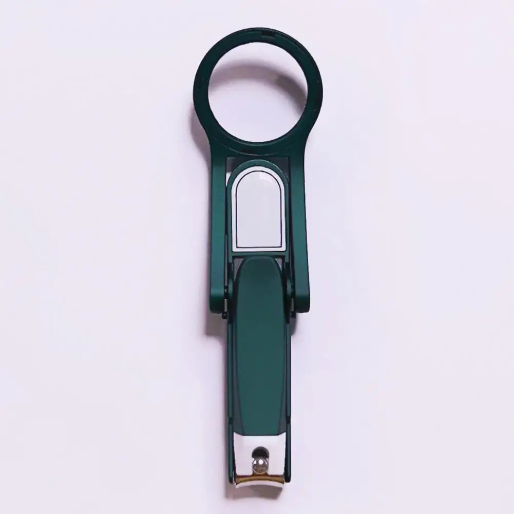 Nail Scissors with Magnifying Glass Practical Anti-splash Nail Clippers for Elderly Hands