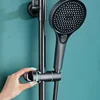 Adjustable ABS Shower Head Holder Shower Holder Clamp Showerhead Rail Slide Bracket Bathroom Accessories Rotation Hook Design 6