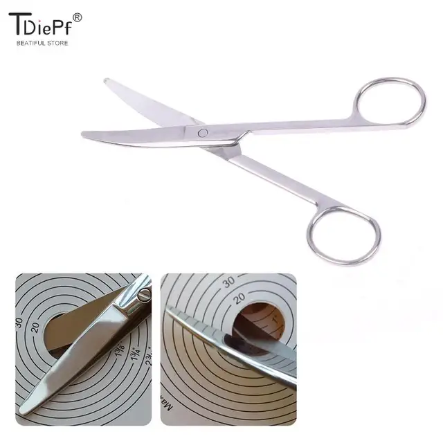 1PC Ostomy Bags Scissors Round Head Curved Design for Prevent