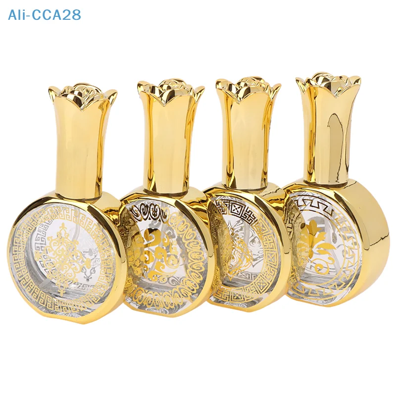 

20ml Luxurious Perfume Spray Bottle Empty Glass Atomizer Travel Gold Electroplated Cosmetic Bottl Sample Vials Refillable