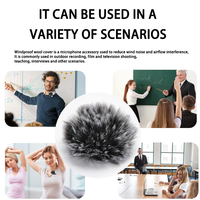 غطاء صوف مقاوم للرياح من ميكروفون Lavalier لـ Rode...