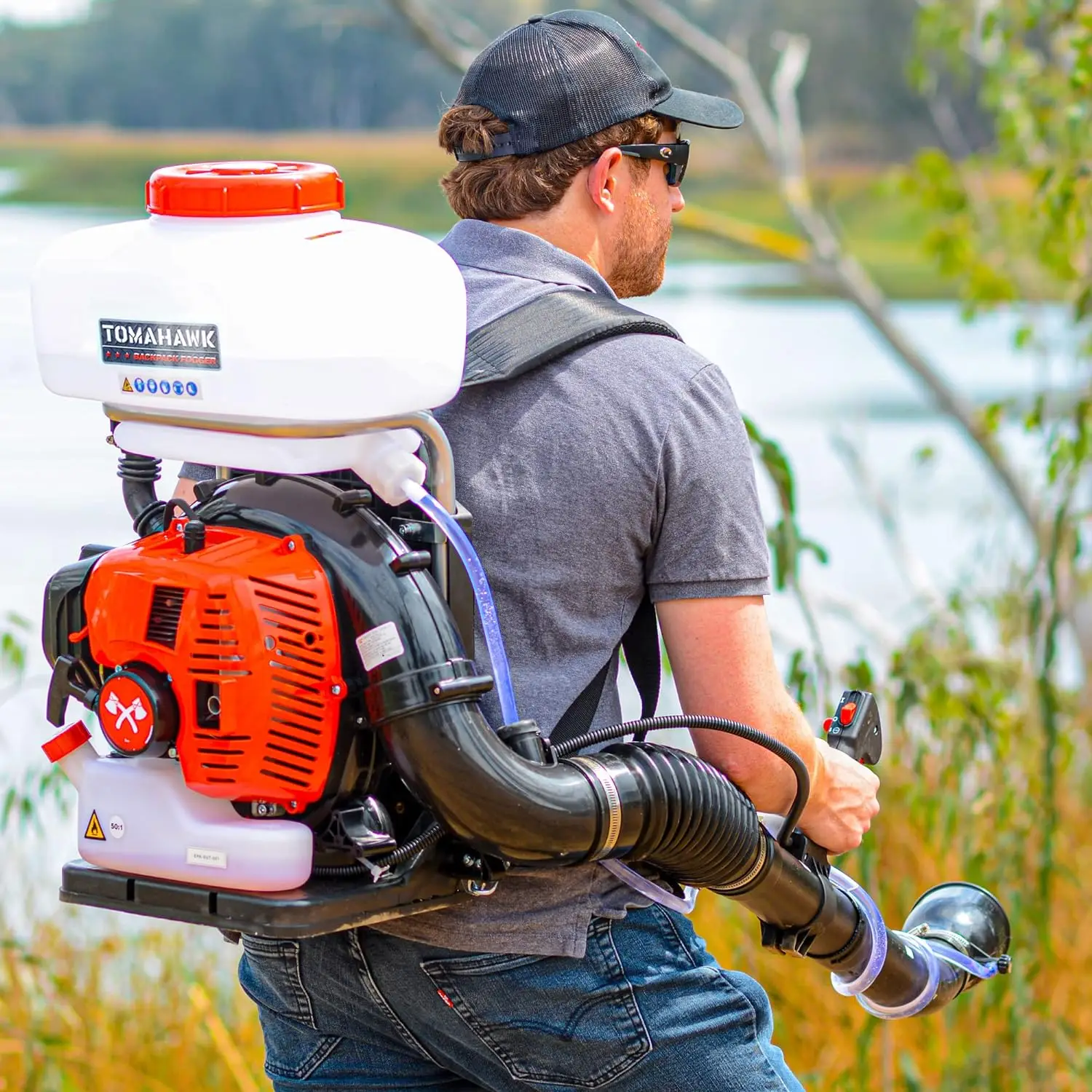 Gas-Powered Backpack Fogger Sprayer Leaf Blower 2
