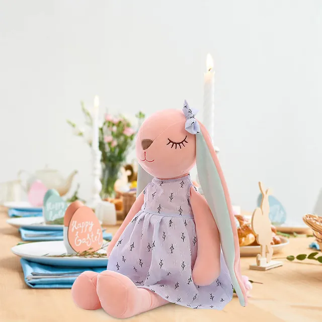 Kawaii Long Ears Bunny Plush Stuffed Toys For Baby Girl Appease Doll Baby Sleeping Toy Soft Plush Toys Stuffed Animals Baby Toys 3