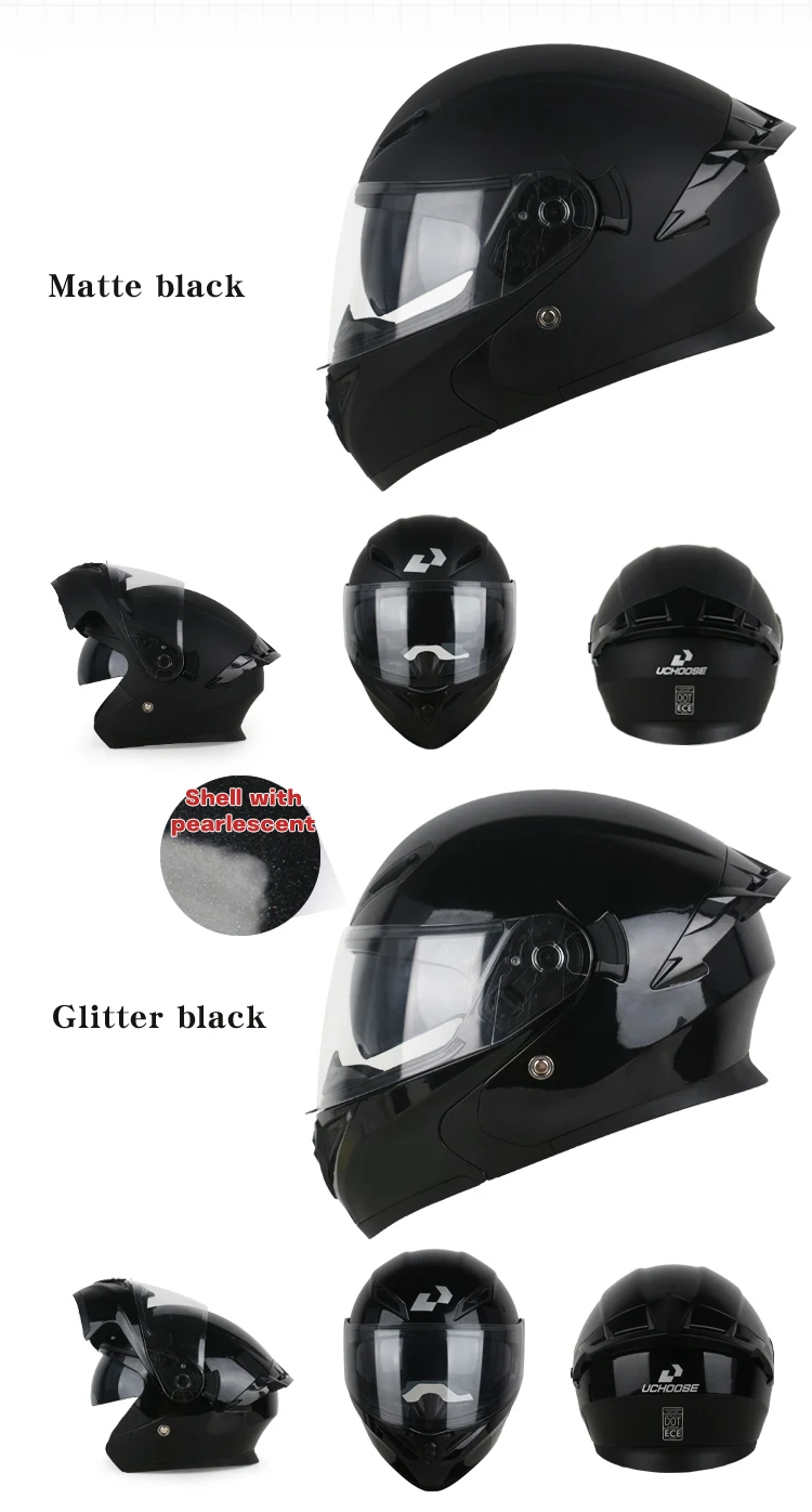 Professional motorcycle helmet with dual lens safety protection system