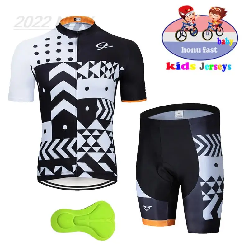 New Children's Cycling Jersey Suit Shorts Breathable Jersey Baby Kids Riding Short Sleeve Suit Sports Cycling Equipment