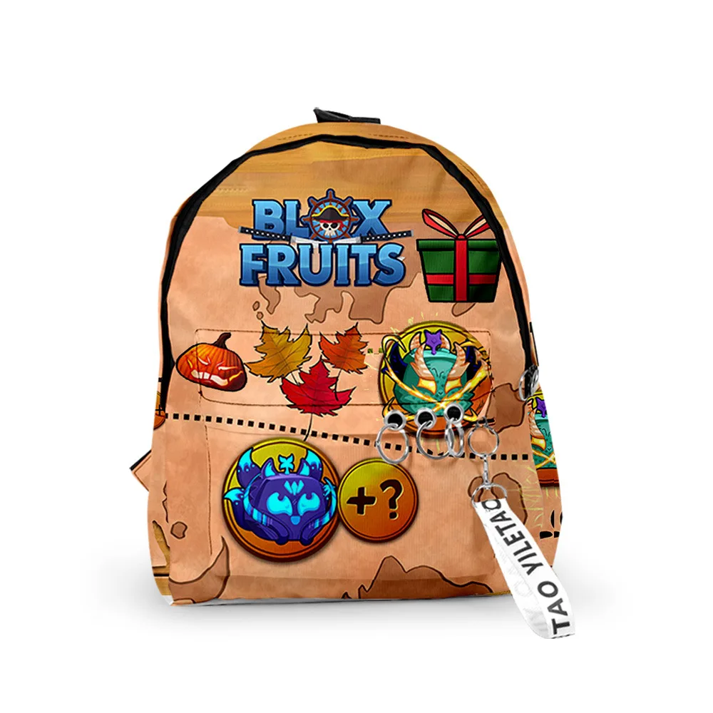 3D Nuovo Prodotto Roblox Game Blox Fruits Zaino Scuola Primaria E Secondaria Borsa Da Scuola Maschile E Femminile Stampa Giocattoli Regali