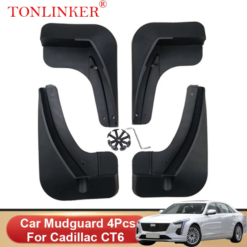 

TONLINKER Car Mudguard For Cadillac CT6 2018 2019 2020 2021-Present Mudguards Splash Guards Fender Mudflaps 4Pcs Accessories