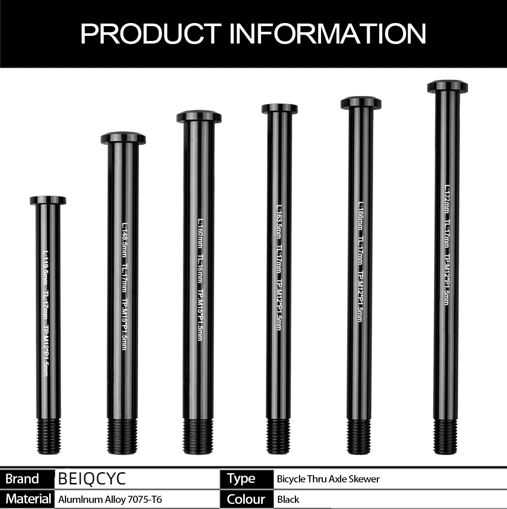Fahrrad-Steck achs spieß Schnell spann spieße Fahrrad rad gabel achse 15mm vordere Steck achse bis 12mm Steck achse – Detail 1