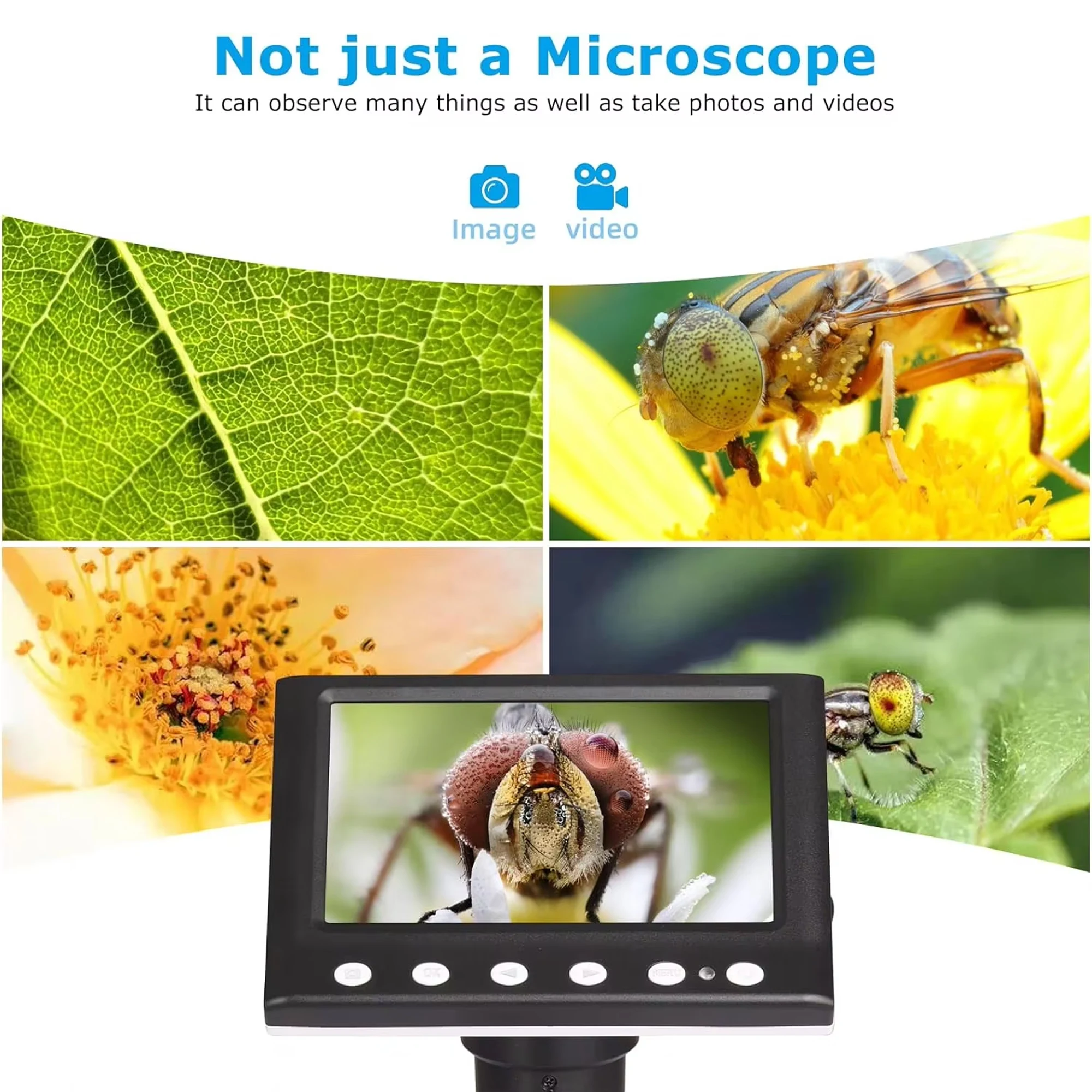 8개의 LED 조명과 32GB 메모리를 갖춘 1000배율 현미경 교실 실험실용 교육용 물리학 교육 도구