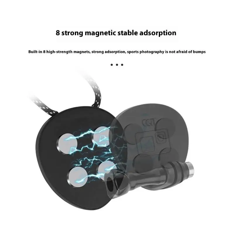 Support aimanté pour caméra action GoPro DJI Insta360 - Fixation ventouse
