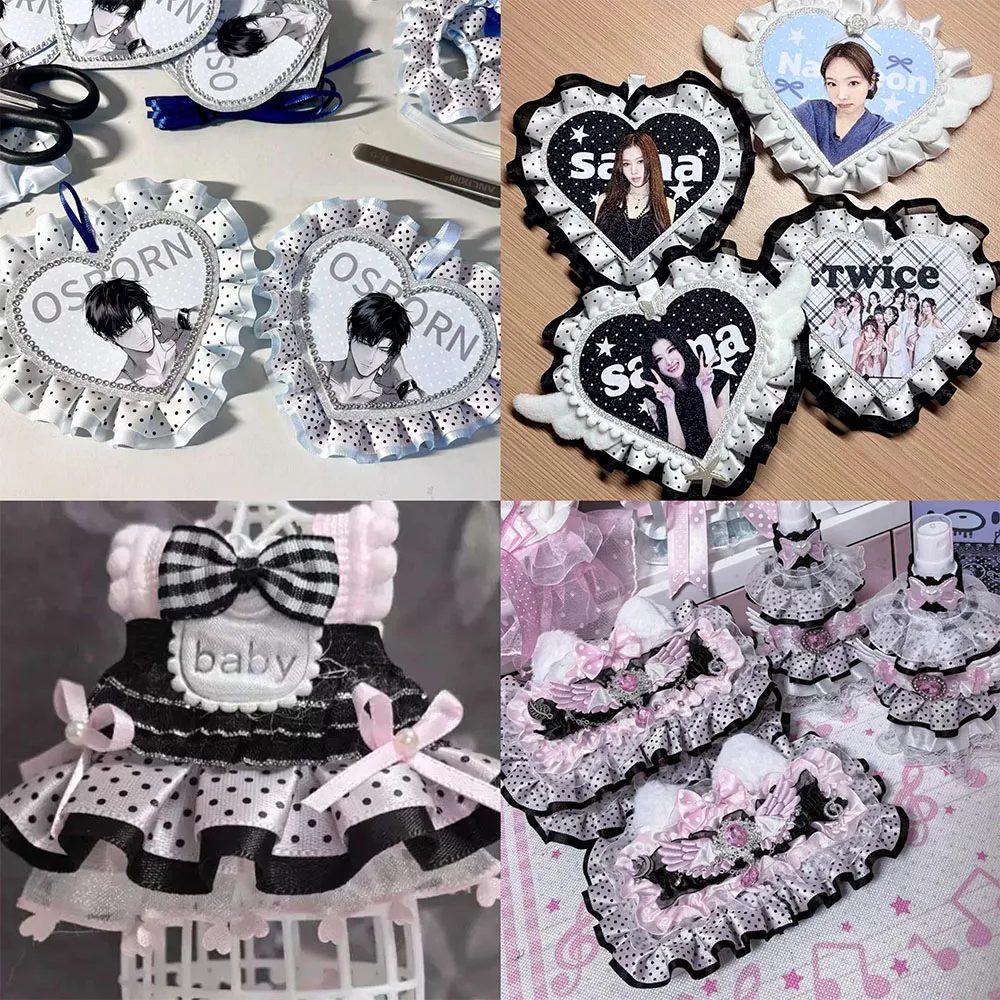 Ruffled Polka Dot Lace Trim for Custom Accessories and Adornments