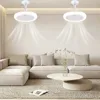 Ceiling Fans With Remote Control and Light LED Lamp Fan E27 Converter Base Smart Silent Ceiling Fans For Bedroom Living Room 5