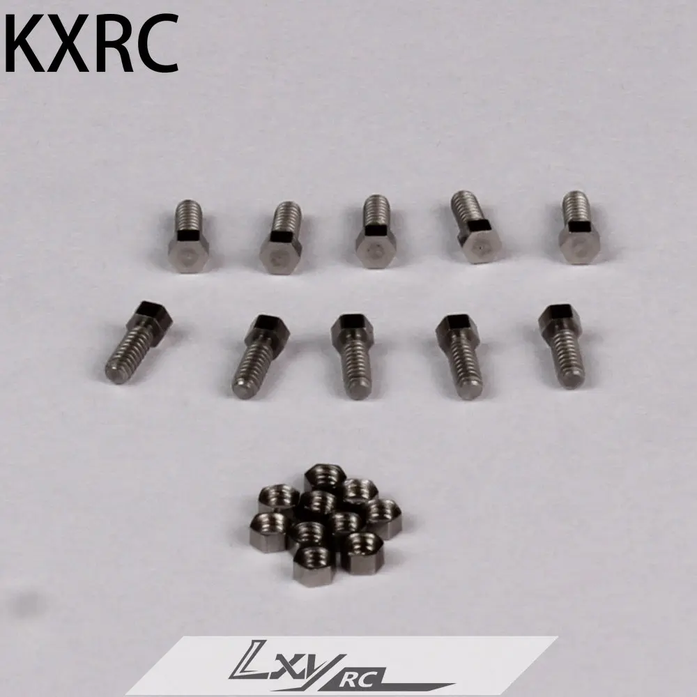 

10Pcs Stainless Steel 1.6 1.2 Hexagon Screws Nuts for 1/14 Tamiya RC Truck Trailer Tipper Scania 770S Actros Volvo MAN LESU Part