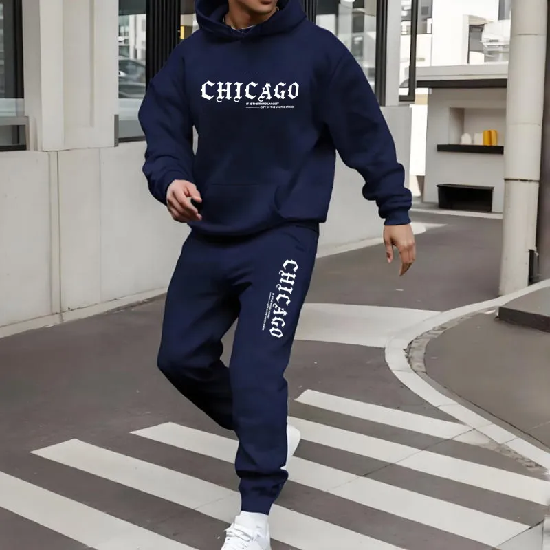 Men's Sports Suits Fashion Tracksuit Women Hoodies + Pants Two Pieces Sets Running Casual Sweatshirts Sweatpants Men's Clothing 3