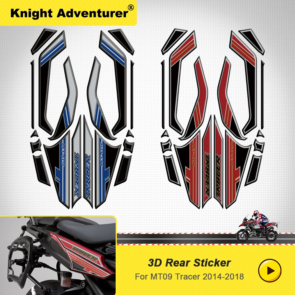 

Motorcycle Accessories Front Fender Rear Fairing Motor Number Board 3D Stickers Gel Protector For Yamaha MT 09 Tracer 2014-2018