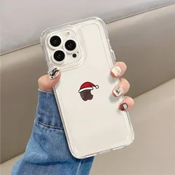 Festive Santa Christmas Cartoon Shockproof Phone Case - Soft Shell Design for iPhone 13 Mini (-1)