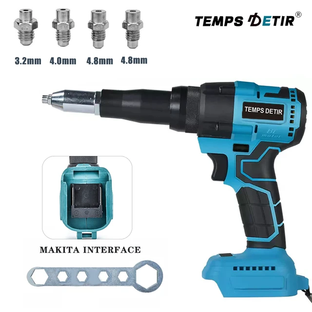 Makita – Pistolet À Riveter Électrique Sans Balais 18v, 2.4-4.8mm, Sans  Fil, Outil De Rivet Automatique Avec Lumière Led Pour Batterie - Pistolet À  Riveter - AliExpress