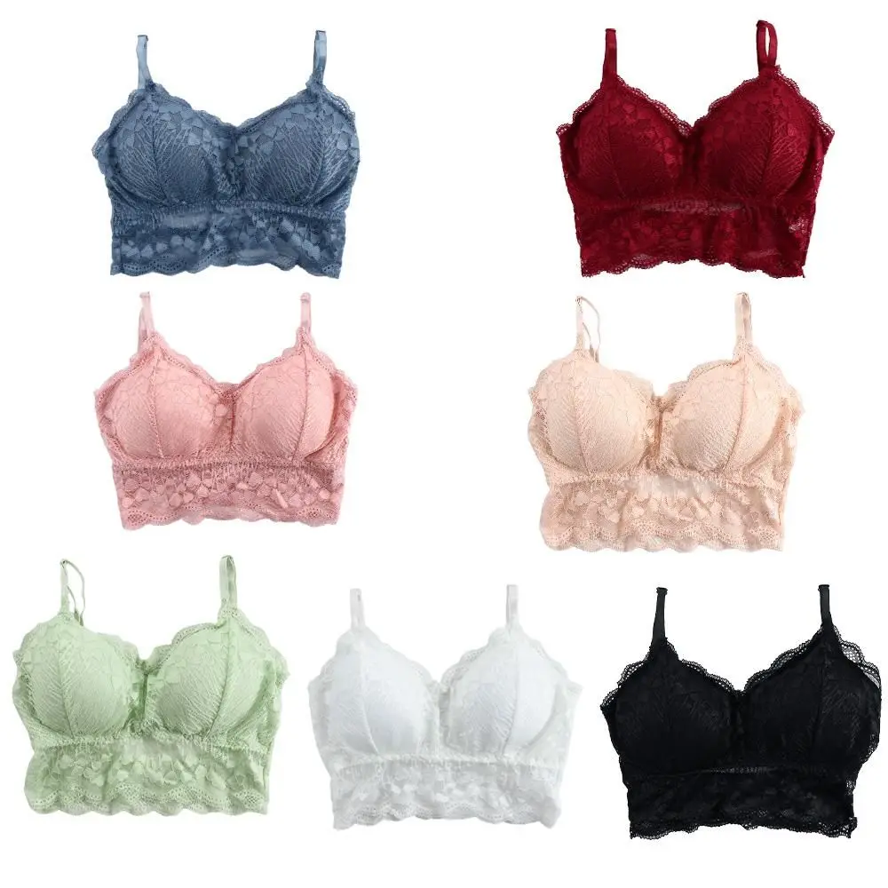 

All-Match Slim Solid Color Nylon Inside Clothes Fashion Design Women Camisoles U-Shape Bras Bralette Crop Top Sexy Tanks