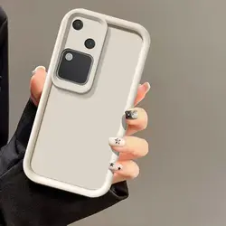 Advanced Anti - Drop Protective Soft Phone Case with Camera Guard for Vivo V30 5G (Tyjt white)