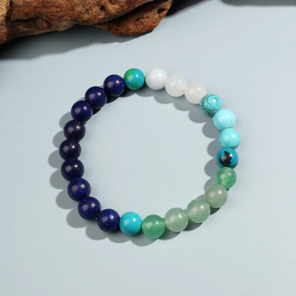 8mm Lapis Lazuli Phoenix Stone Turquoise Necklace Set 108 Mala Meditation Yoga Prayer Rosary for Men and Women Japamala Jewelry