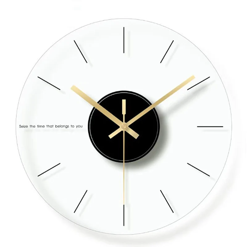 Glass Silent Transparent Clocks Wall Clock
