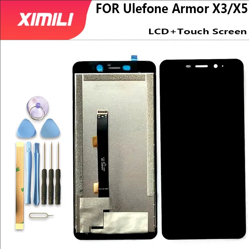 Écran Tactile LCD Complet Pour Ulefone Armor X3 Et X5 - Assembly Vitre + Display, Noir, Générique