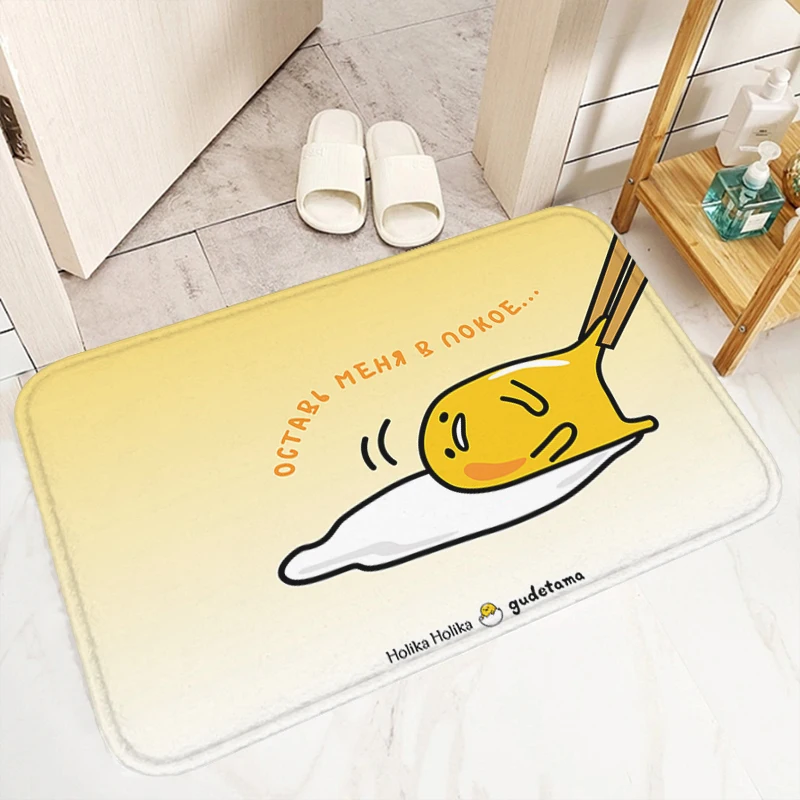 Bath Mat B-Gudetama Adventure Washable Non-slip Kitchen Rug Entrance Carpet Custom Floor Mats Rugs Carpets Home Foot Room Prayer 4