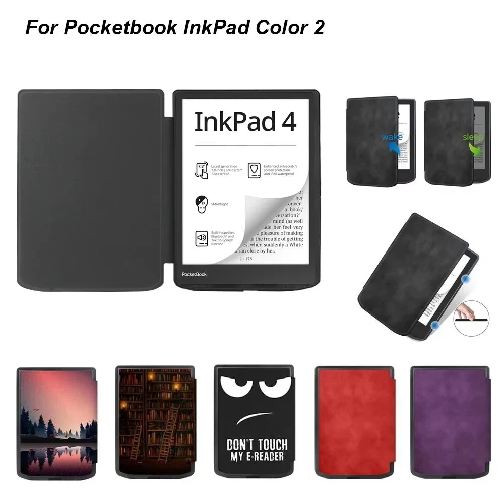 Premium Leather Slim Shockproof Case for 7.8-Inch E-Reader with Auto Sleep Smart Cover