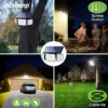 Intelamp Solar Outdoor Light Motion Sensor Waterproof Bright Wall Street Lamp For Garden Yard Path Garage Stairs Porch 6