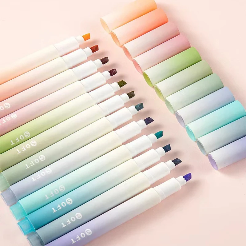 Colored Eye Highlighters with 4mm Wide Tip Suitable for School Student Ledger Marking Drawing Doodling 12 Pcs highlighter marker,highlighter pen,art marker,marker pen
